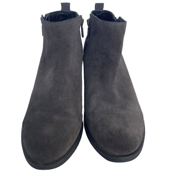 Kenneth Cole New York Women’s Dara Block Heel Gray Suede Leather Booties-8.5M - Picture 1 of 12